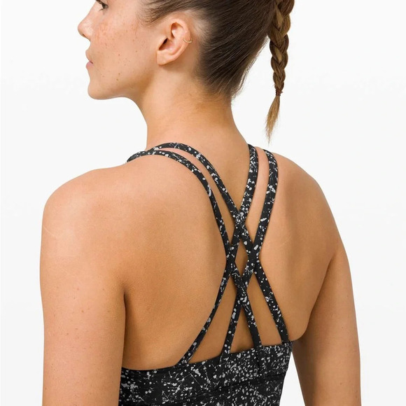 ๐๐ค Lululemon Energy Reflective Long Line Bra Crinkle Dust Alpine White Multi - Picture 11 of 11